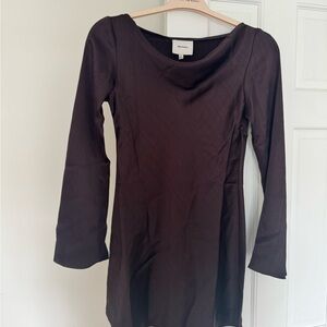 Reformation Dark Brown Long Sleeve Dress